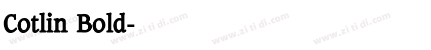 Cotlin Bold字体转换